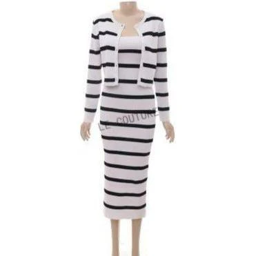 Striped Knitted 2 Piece Set - Image 6