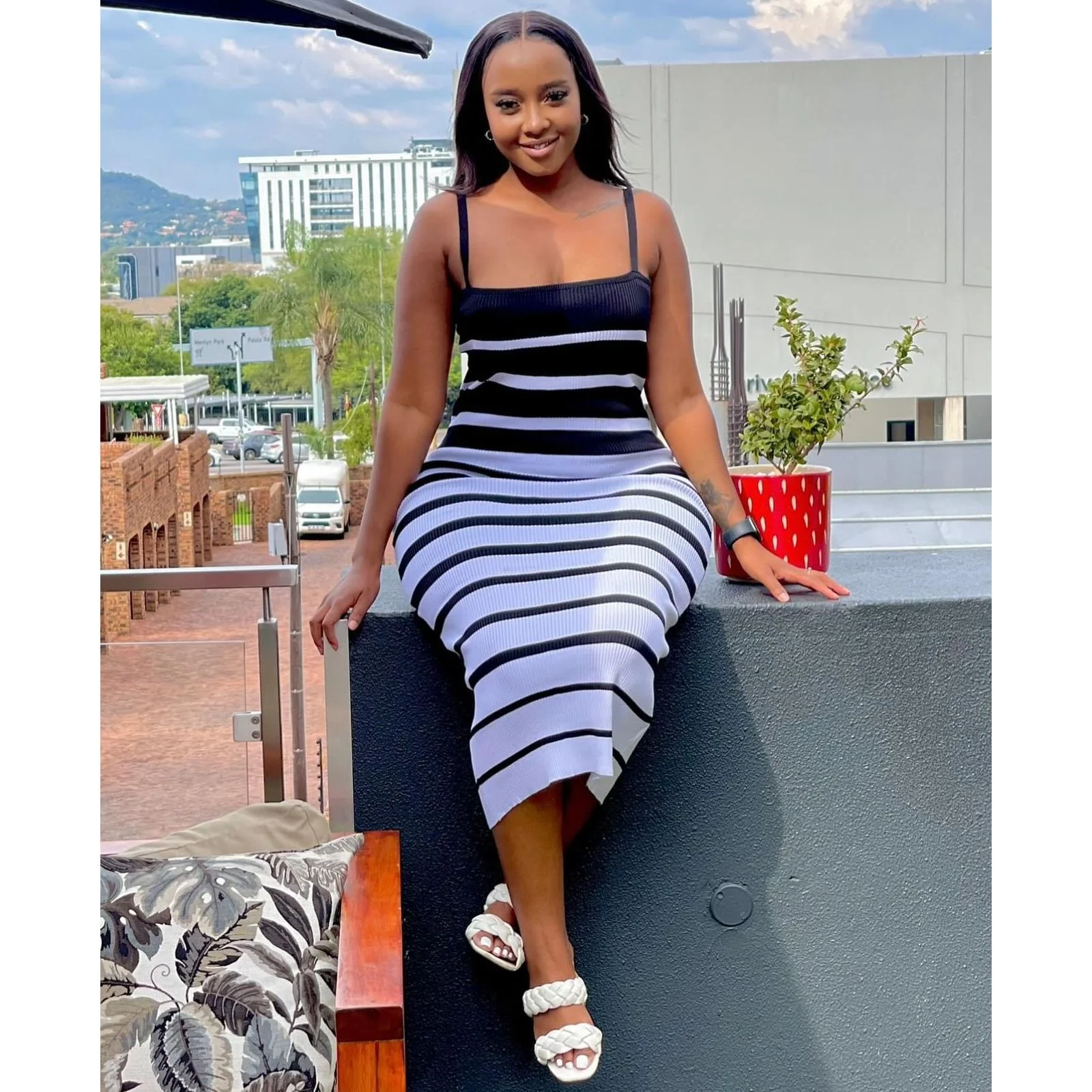Striped Knitted Dress - Image 2