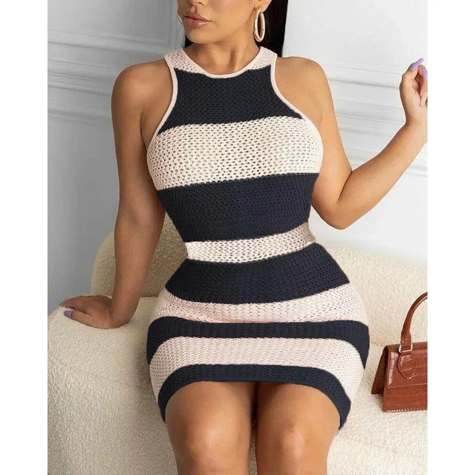 Striped Mini Sweater Dress - Image 3