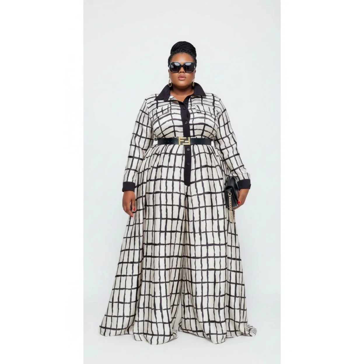 Striped Plus Size Overall Jumpsuit