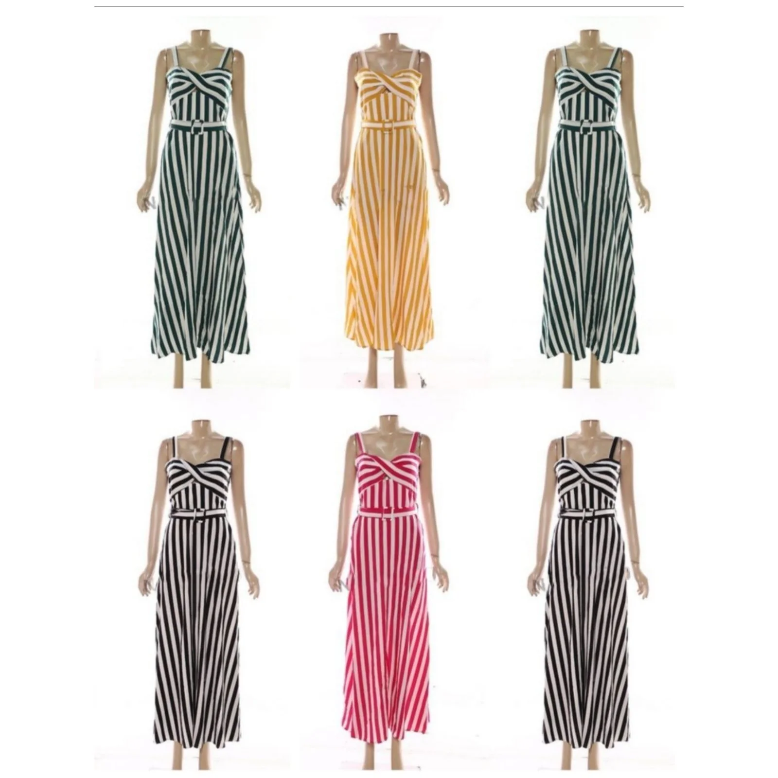 Striped sleeveless Maxi Dress  - Image 2