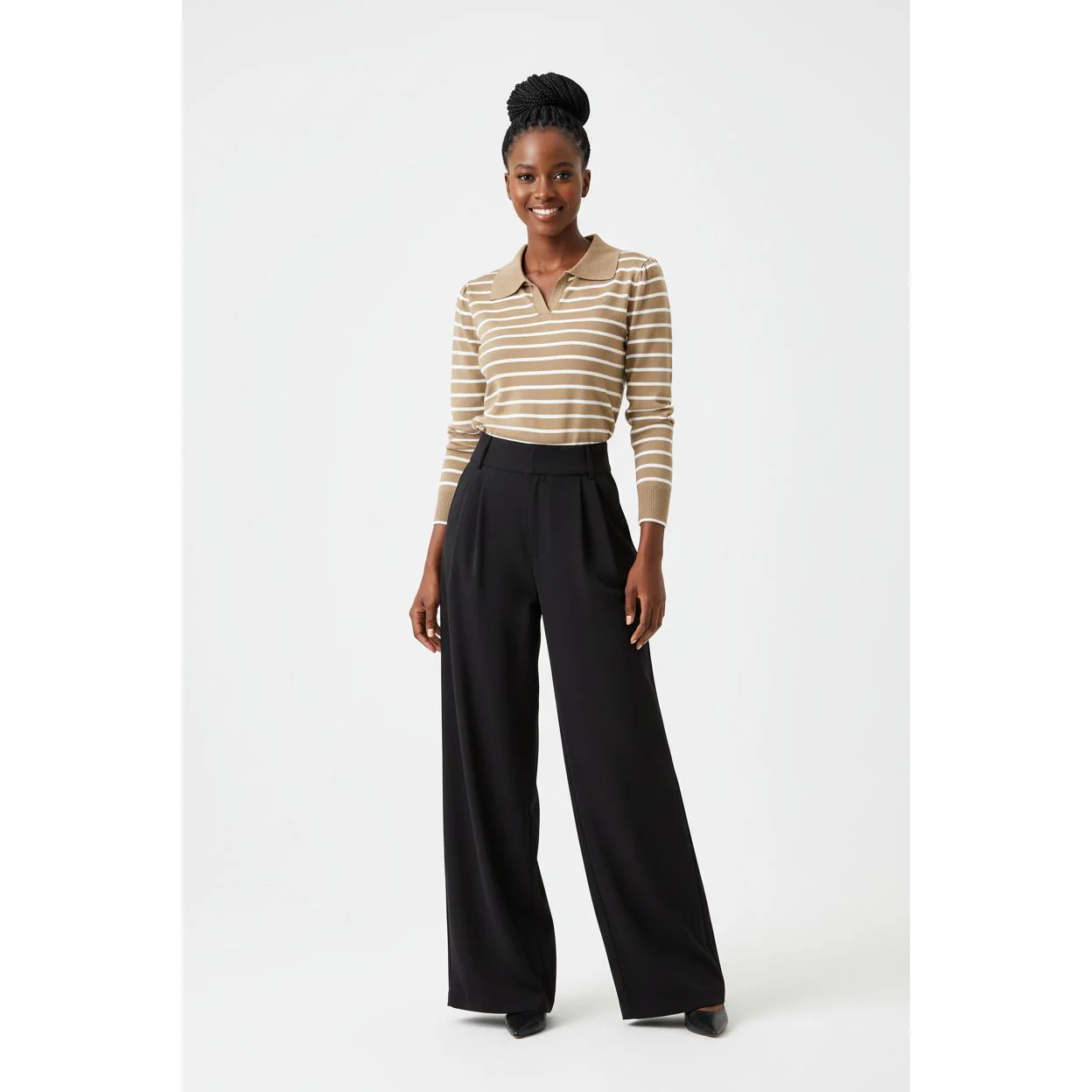 Striped V-Nek Top - Image 4