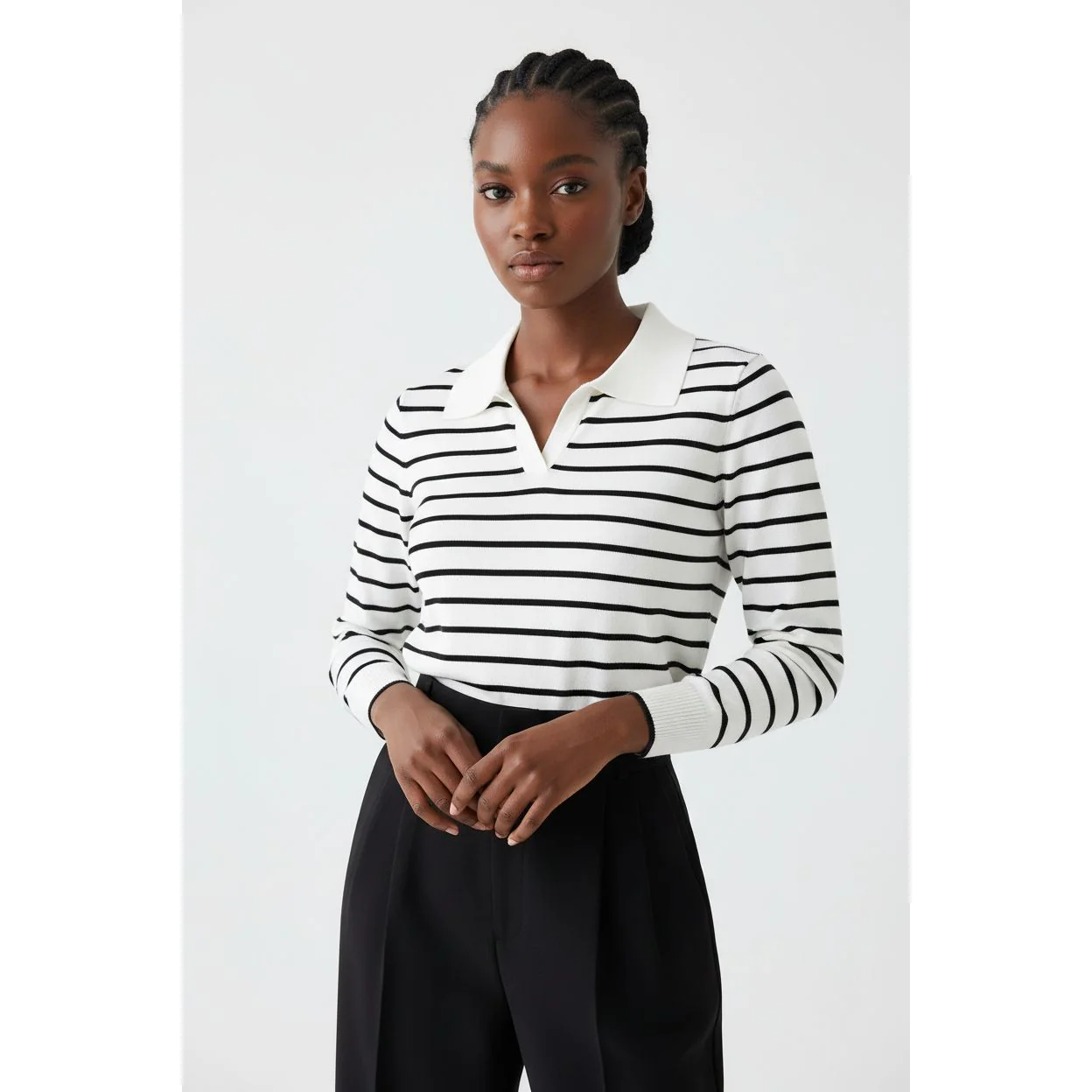 Striped V-Nek Top - Image 5