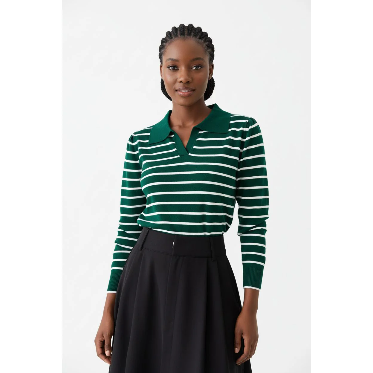 Striped V-Nek Top - Image 6