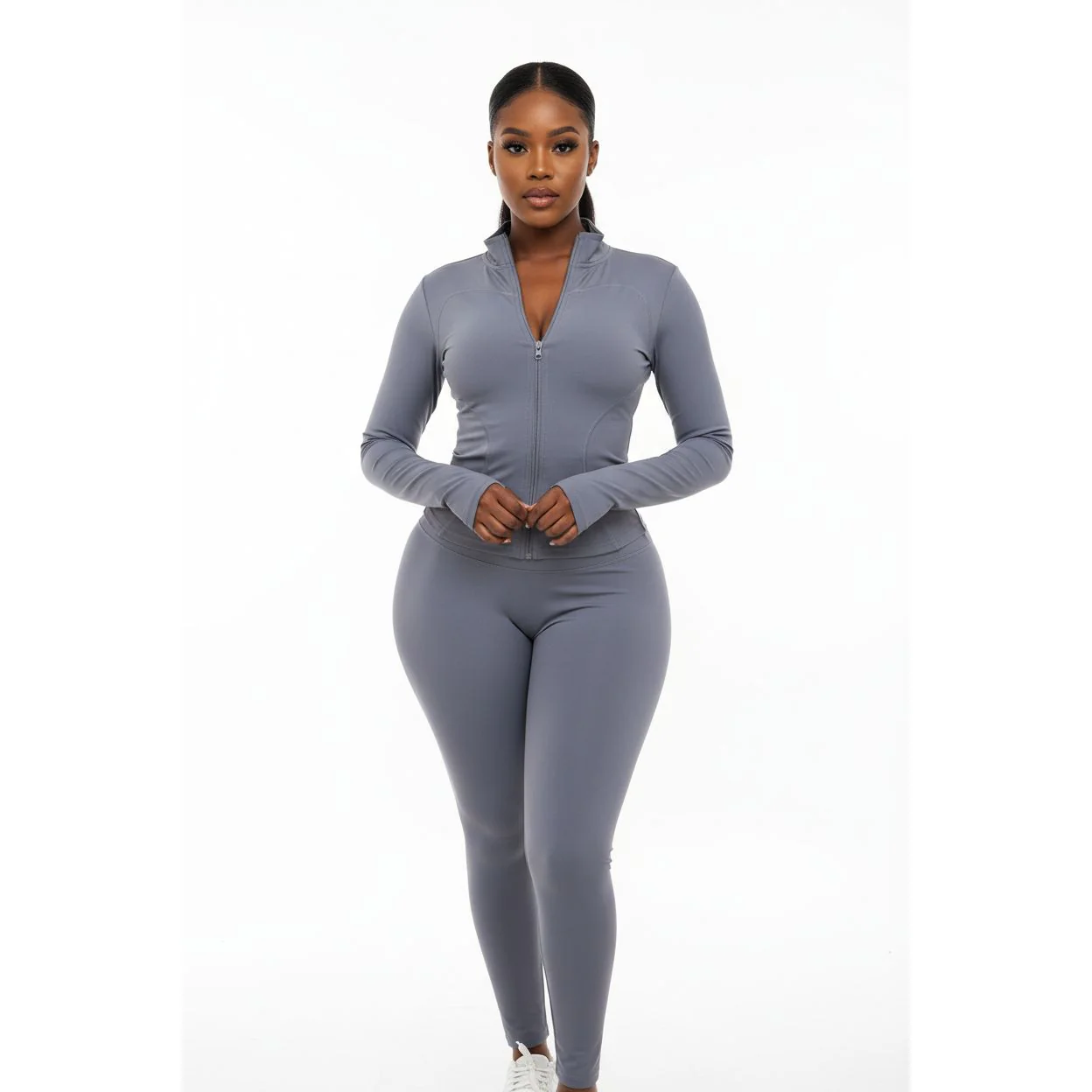 Tight Fashionable Bodycon Tracksuit 2 Piece Set - Image 3