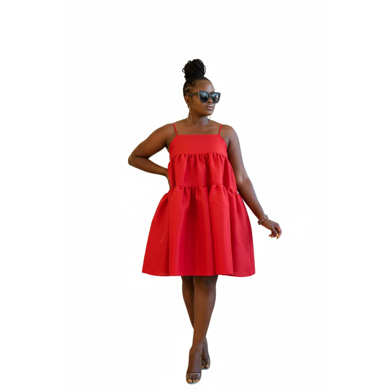 Stylish Bubble Sleeveless Short Dress - Image 2