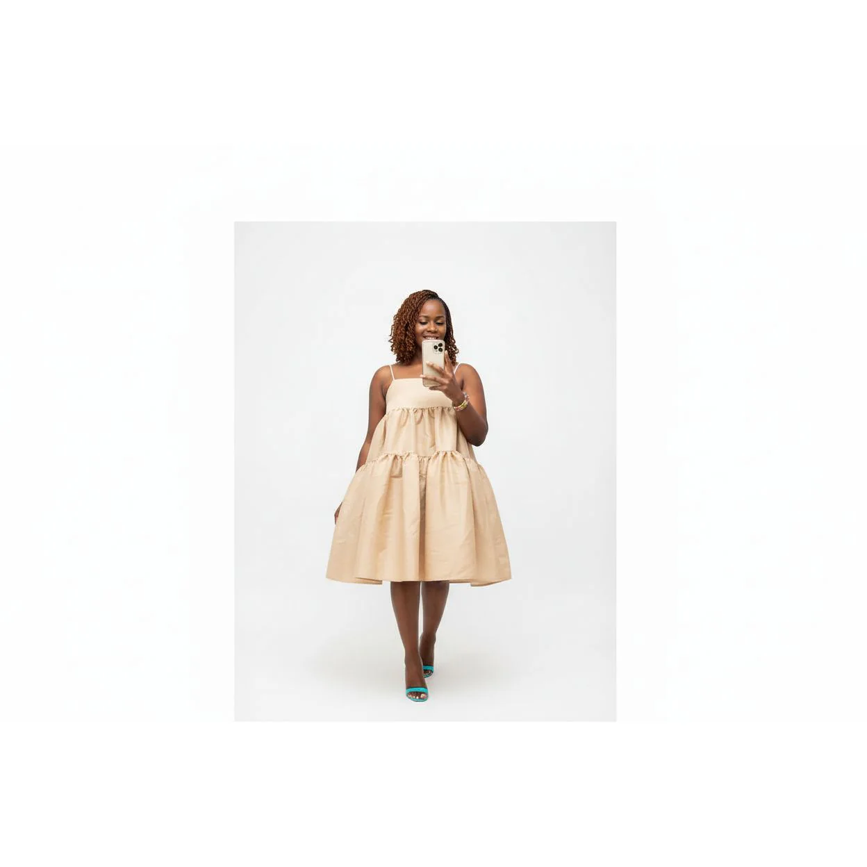 Stylish Bubble Sleeveless Short Dress - Image 3