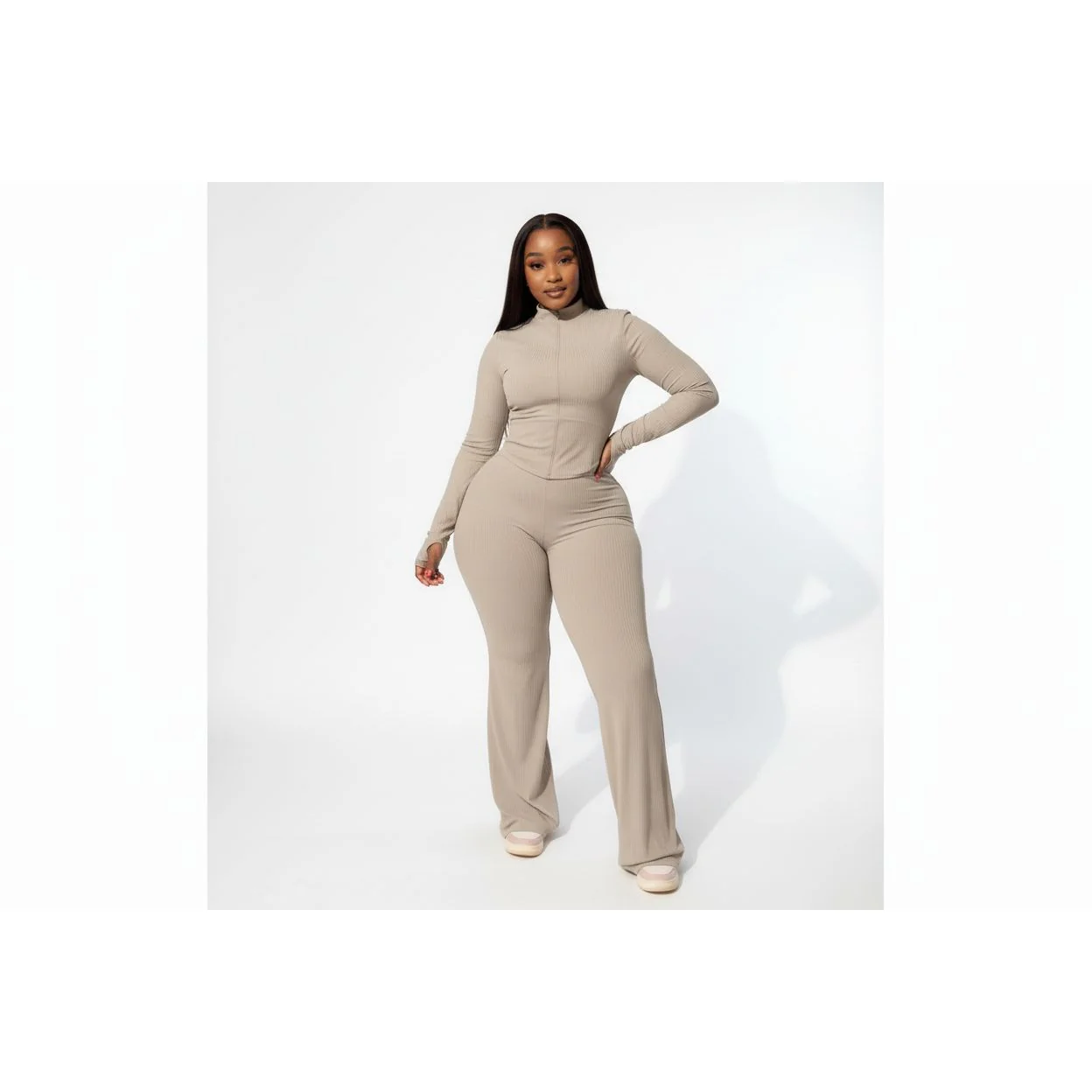 Stylish Bodycon Tracksuit 2 Piece Set - Image 5