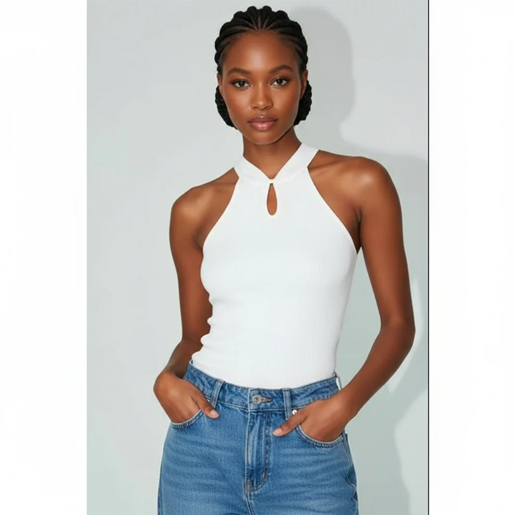Stylish Fashion Halter Neck Top - Image 2