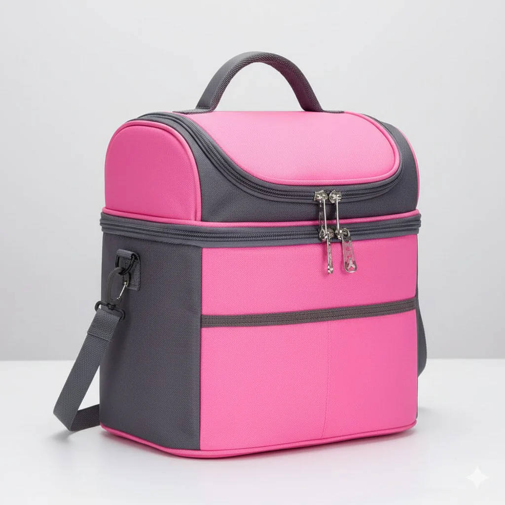 Stylish Handle Thermal Insulated And Cooler Lunch Bag - Image 2