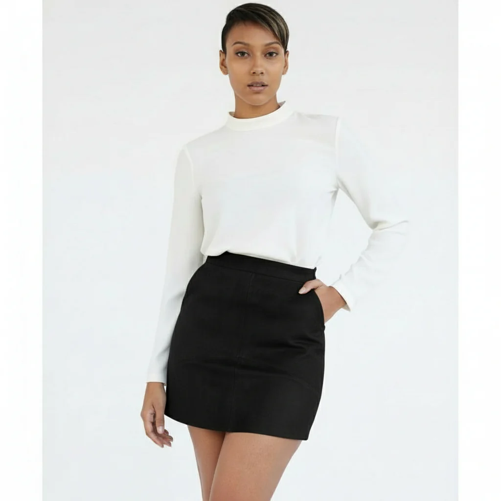 Suede Mini Skirt  - Image 3
