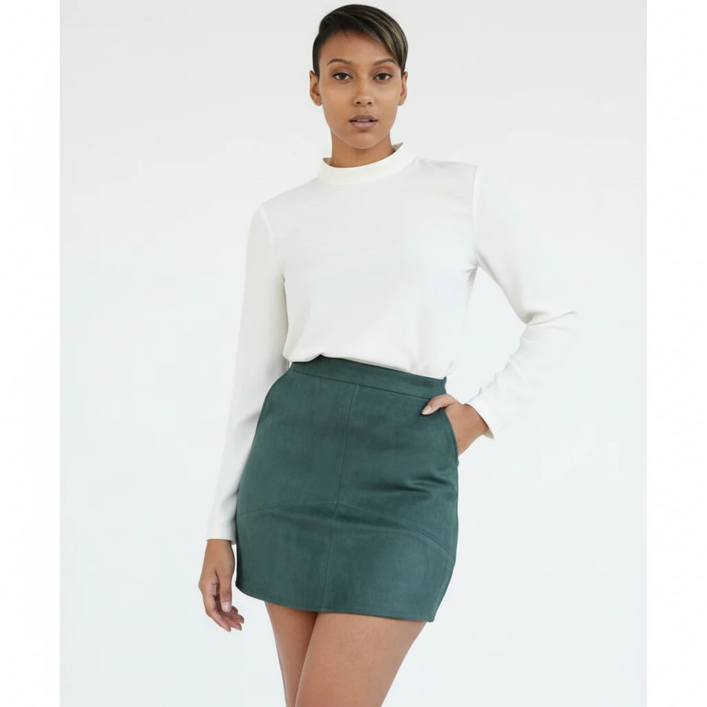 Suede Mini Skirt  - Image 4