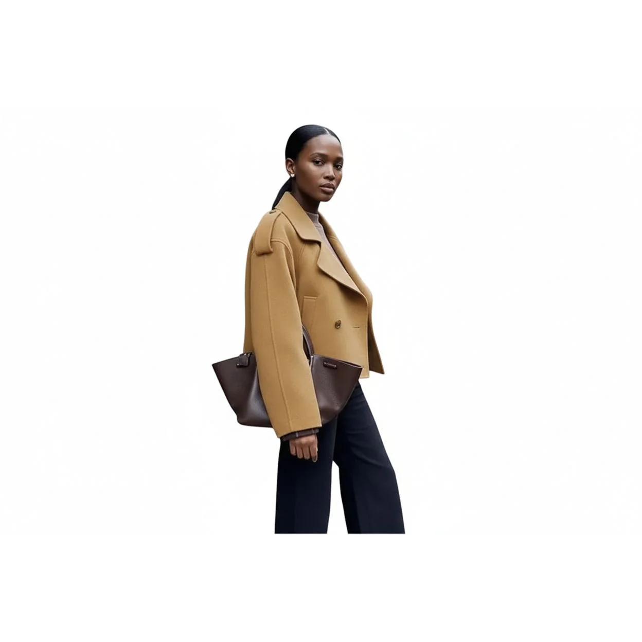 Suede Button Long Sleeve Formal Jacket