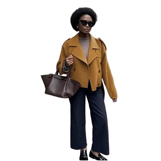 Suede Button Long Sleeve Formal Jacket - Image 2