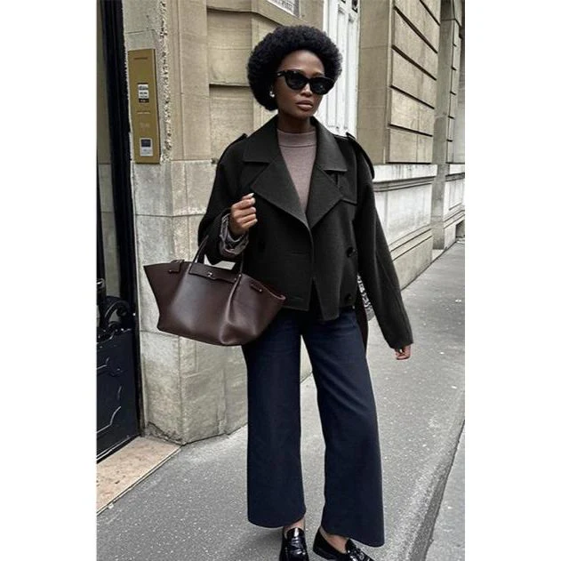 Suede Button Long Sleeve Formal Jacket - Image 3