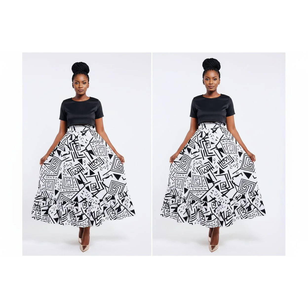 Summer High Waist Long Midi Skirts Set. - Image 5