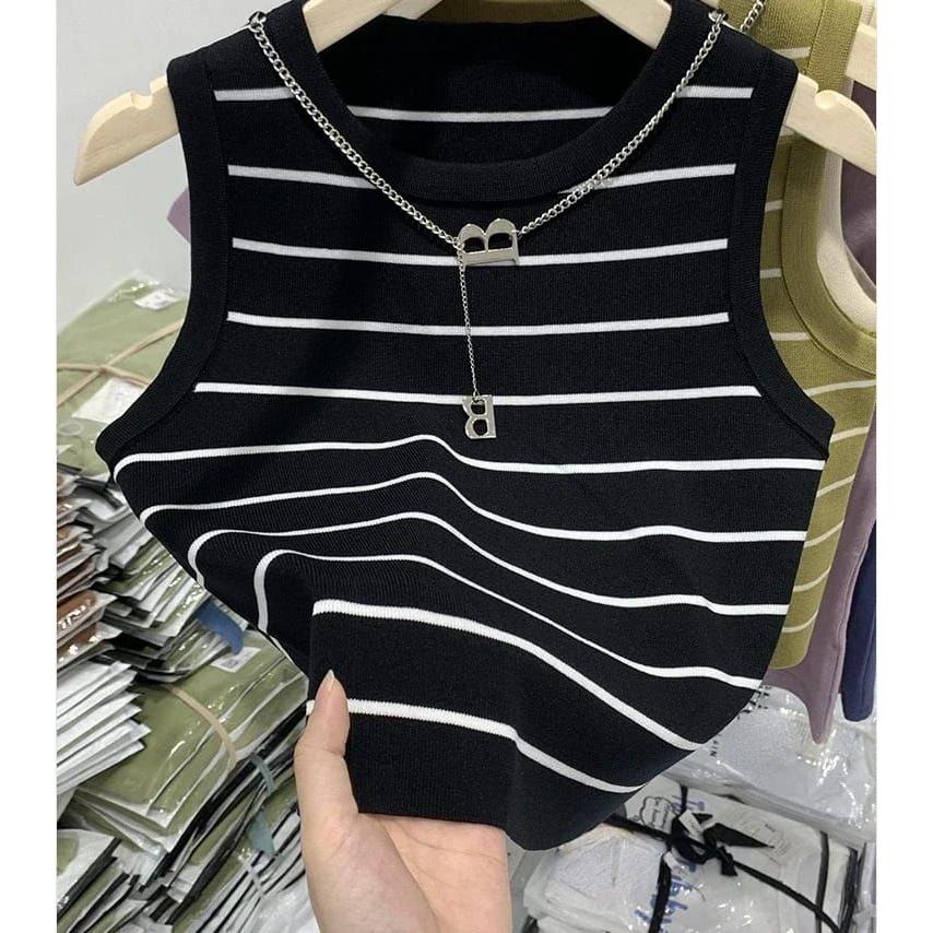 Summer Stripped Crop Top - Image 6