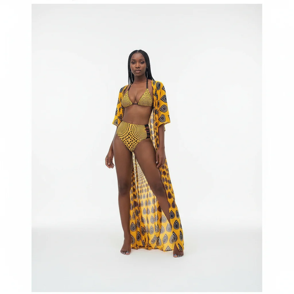 Sunny Long Kimono and bikini Set - Image 2