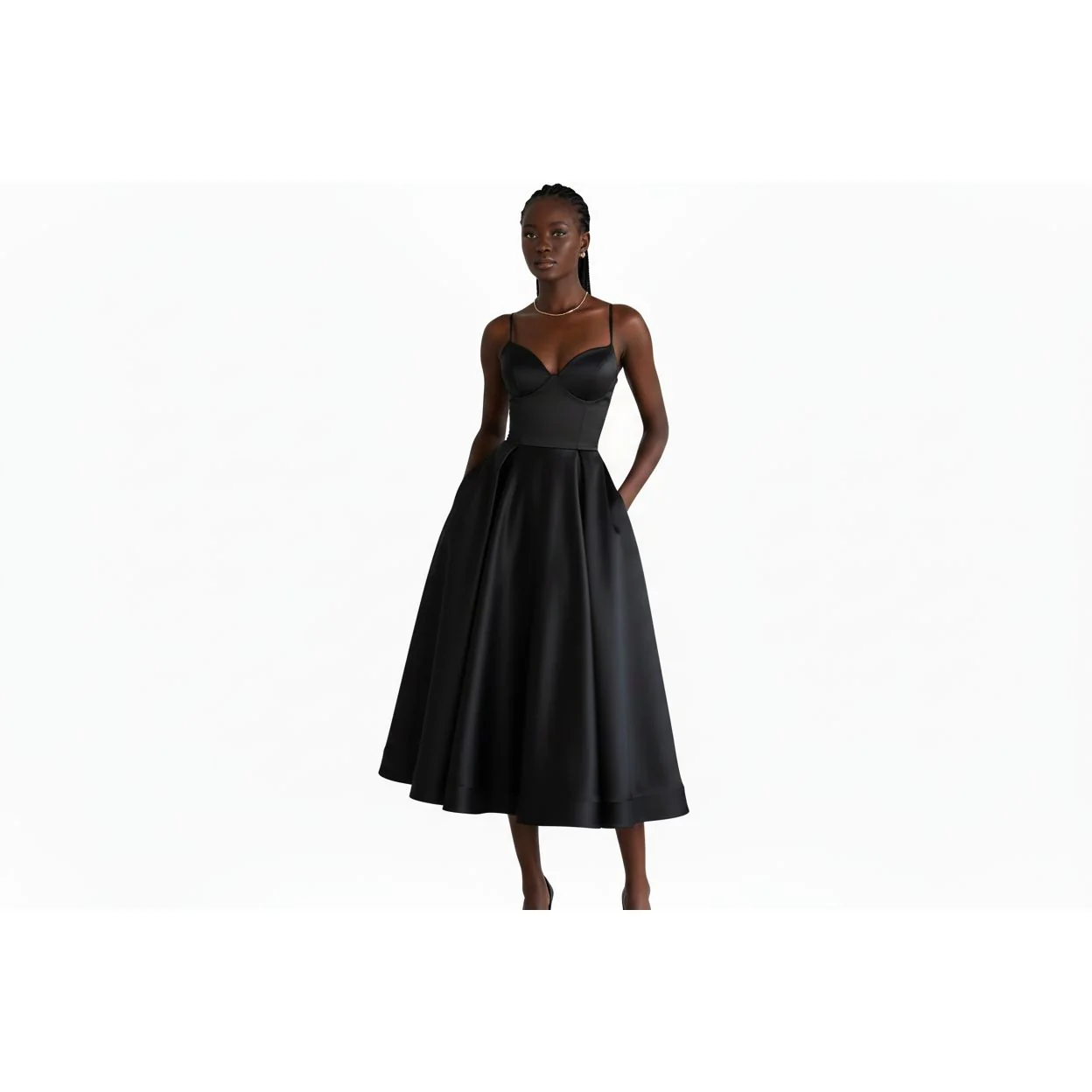Sweetheart Spaghetti Straps Satin Party Dresses - Image 3