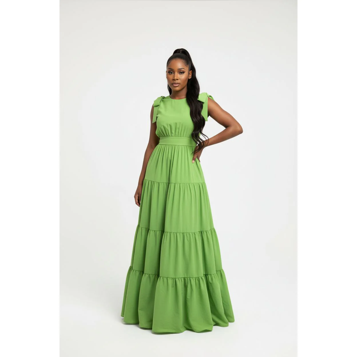 Plus Size Swing Tiered Summer Maxi Dress - Image 4