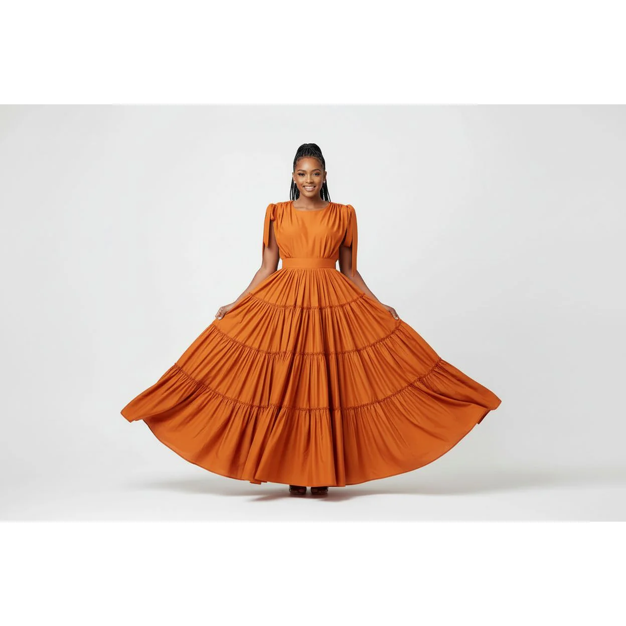 Plus Size Swing Tiered Summer Maxi Dress - Image 5