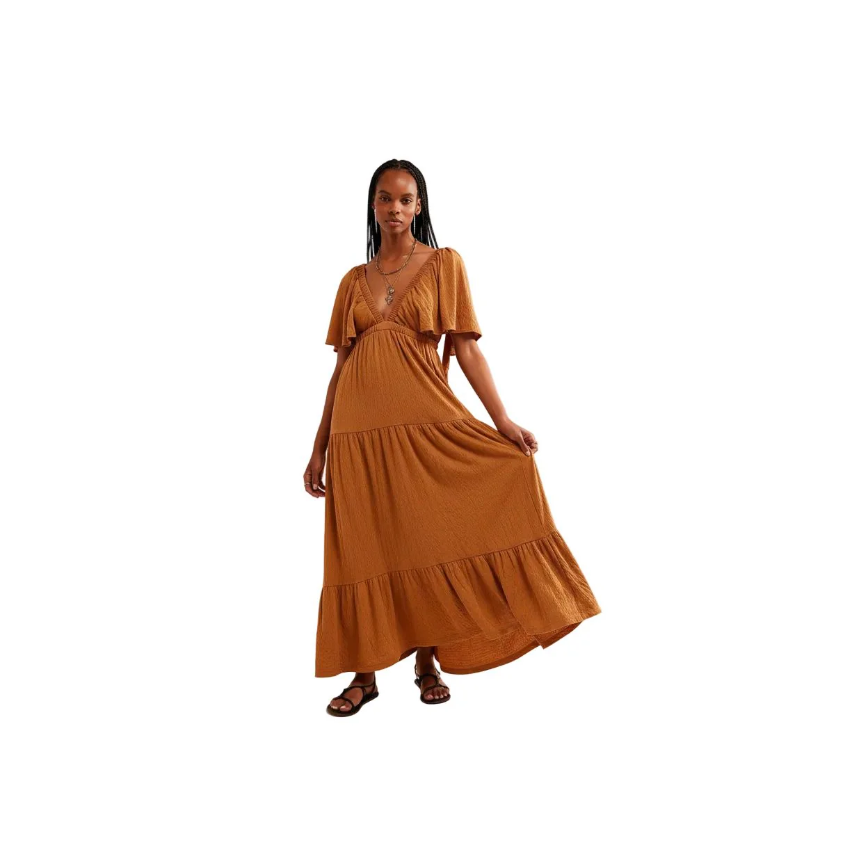 Ruffle Sleeve Maxi Dress - Image 2