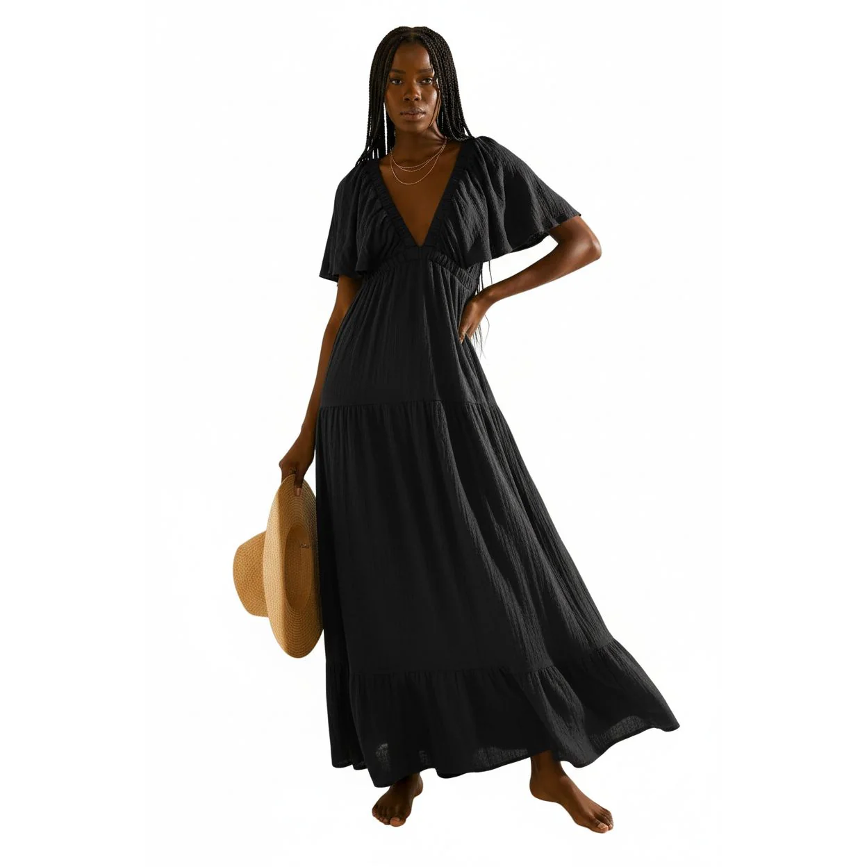 Ruffle Sleeve Maxi Dress - Image 3