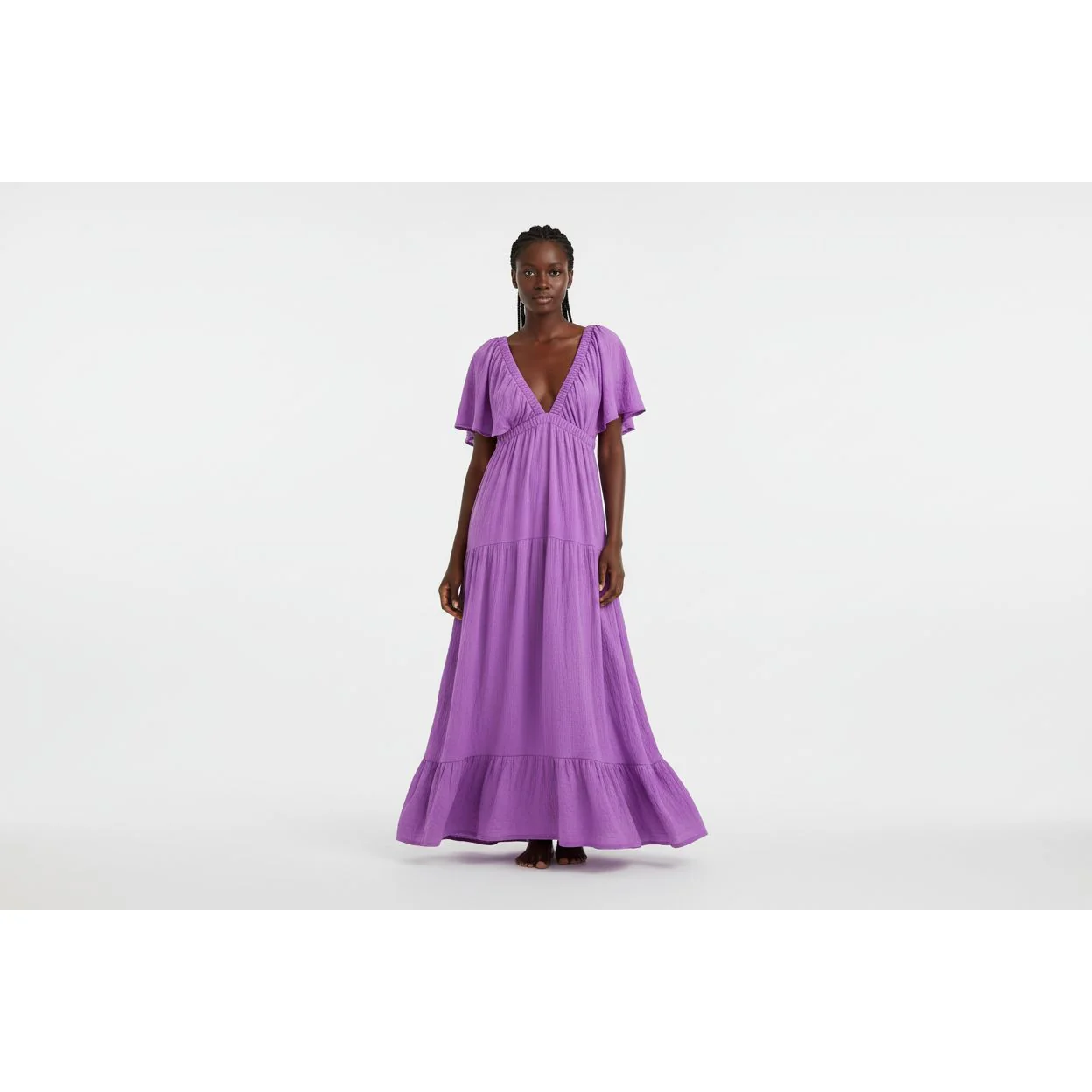 Ruffle Sleeve Maxi Dress - Image 4