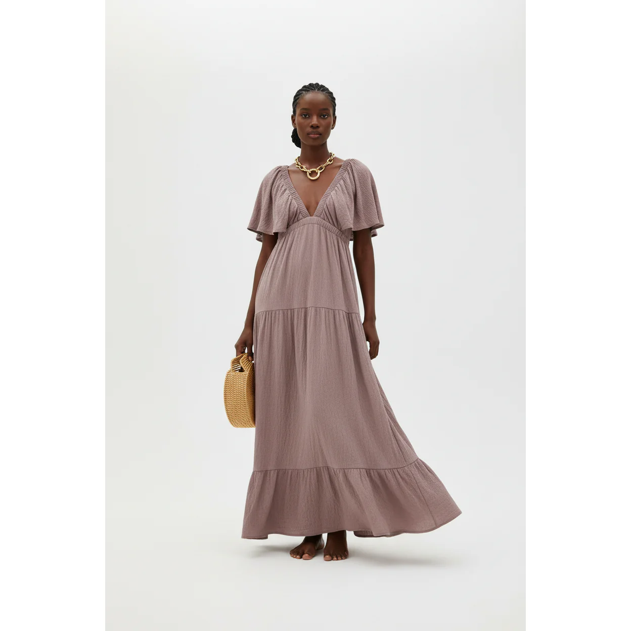 Ruffle Sleeve Maxi Dress - Image 6