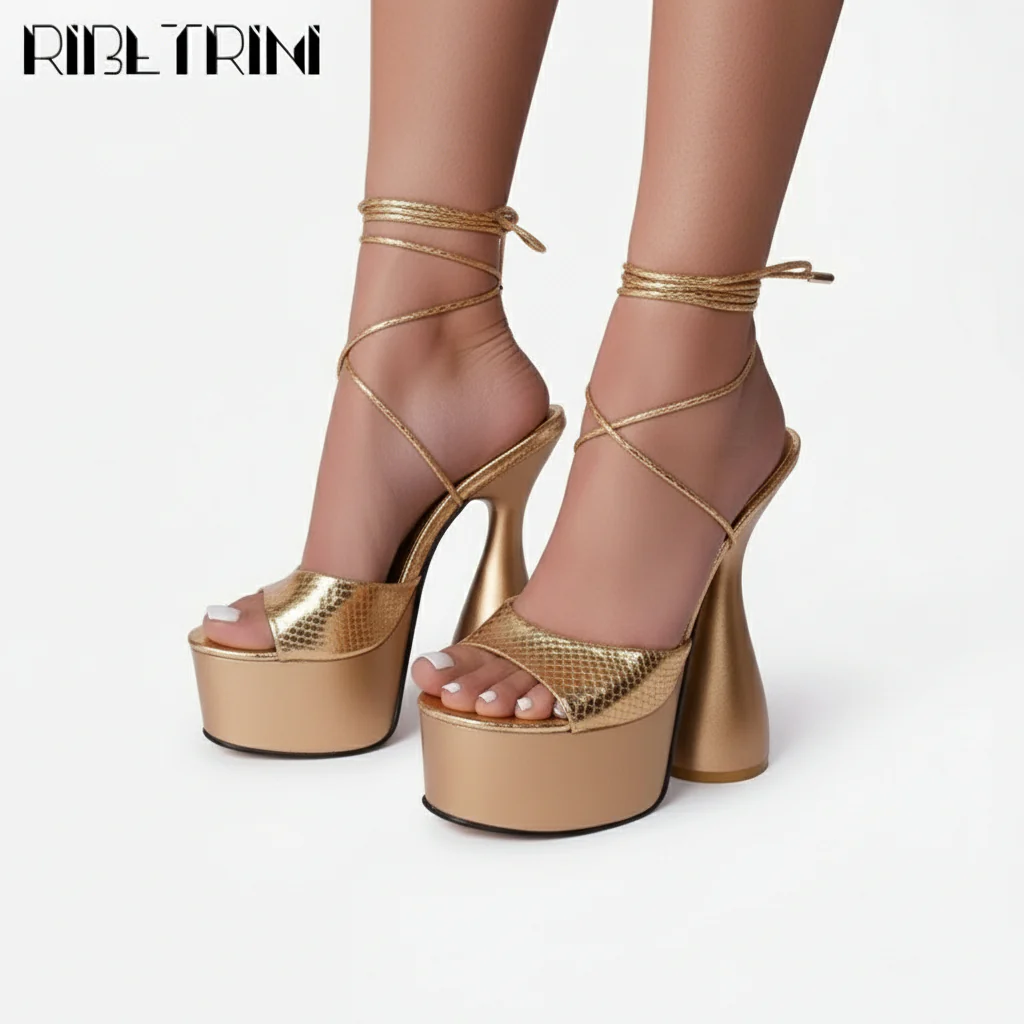 Thick Heel Platform Ankle Strap Shoes - Image 7