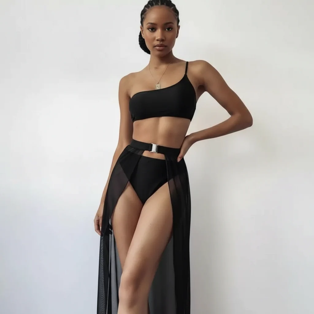 Three Piece Bikini Swimsuit.