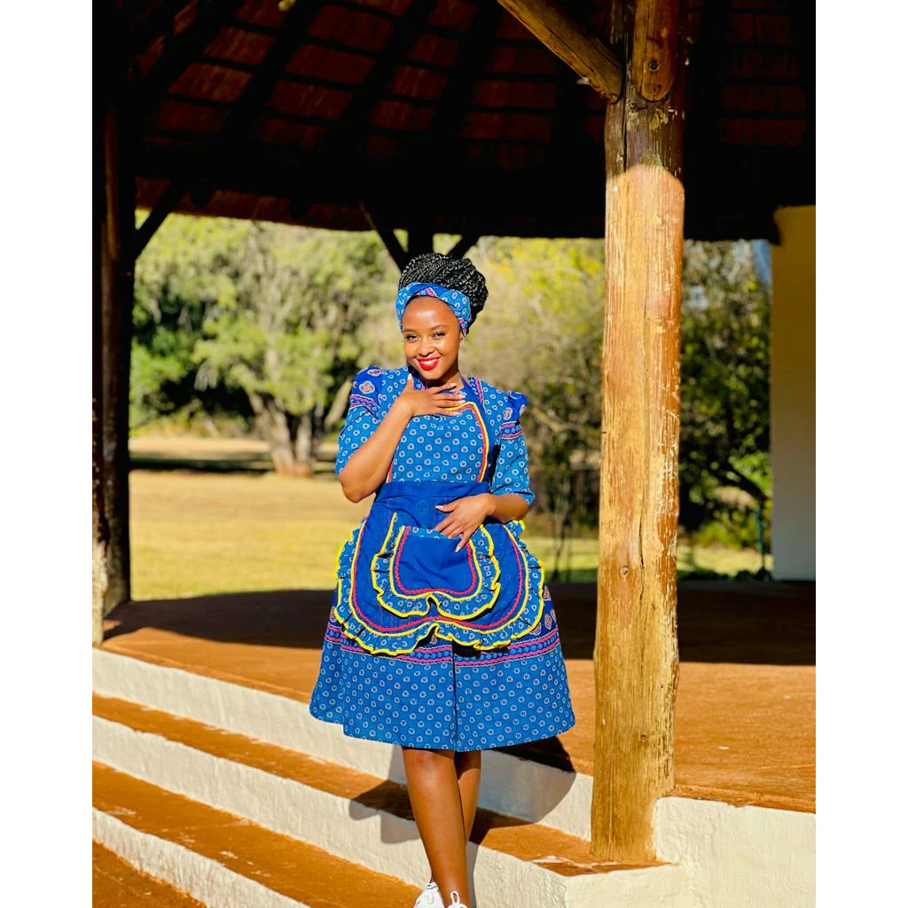 Three Quarter Sleeve Ankara Dress - Image 7