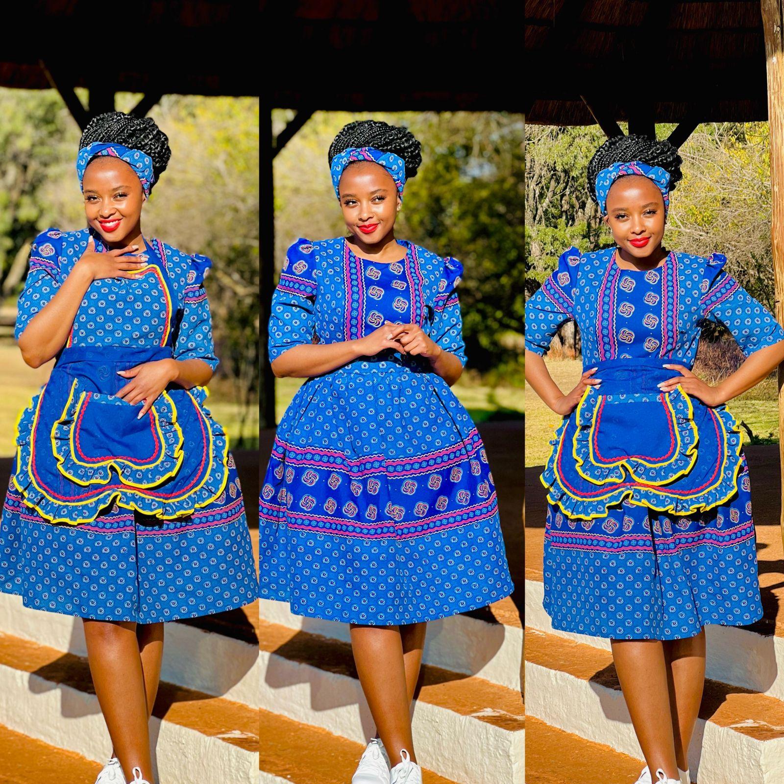 Three Quarter Sleeve Ankara Dress - Image 9