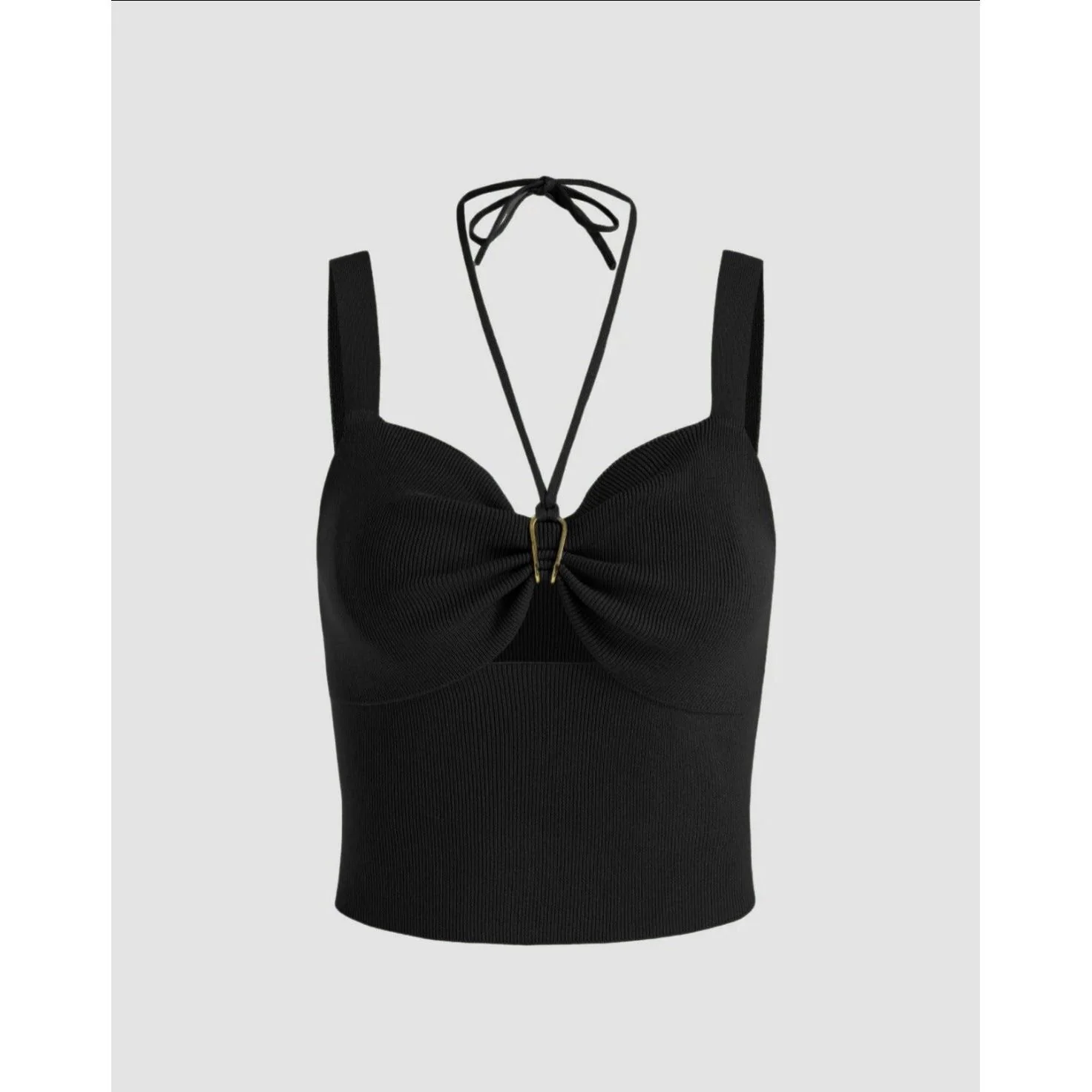 Tie Back Ruched Bust Tank Top