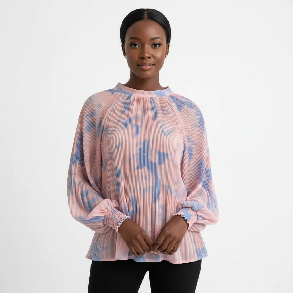 Tie Dye Chiffon Blouses - Image 2
