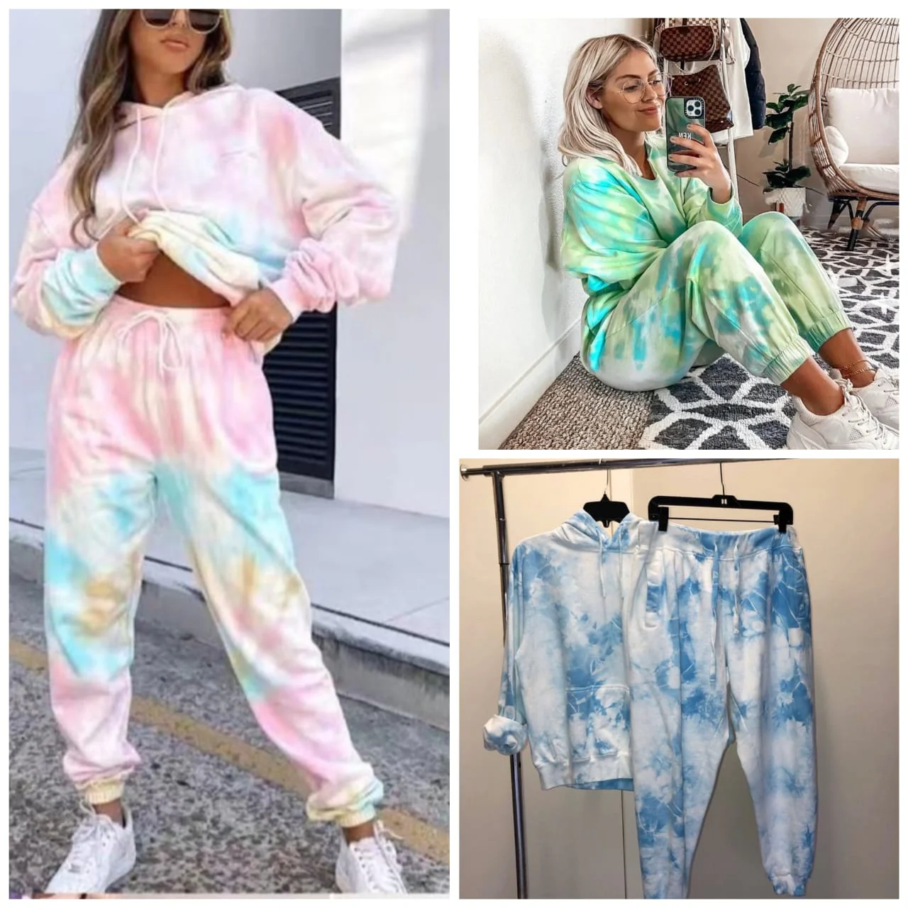 Tie Dye Multi Color Hooded Tracksuit - Image 9