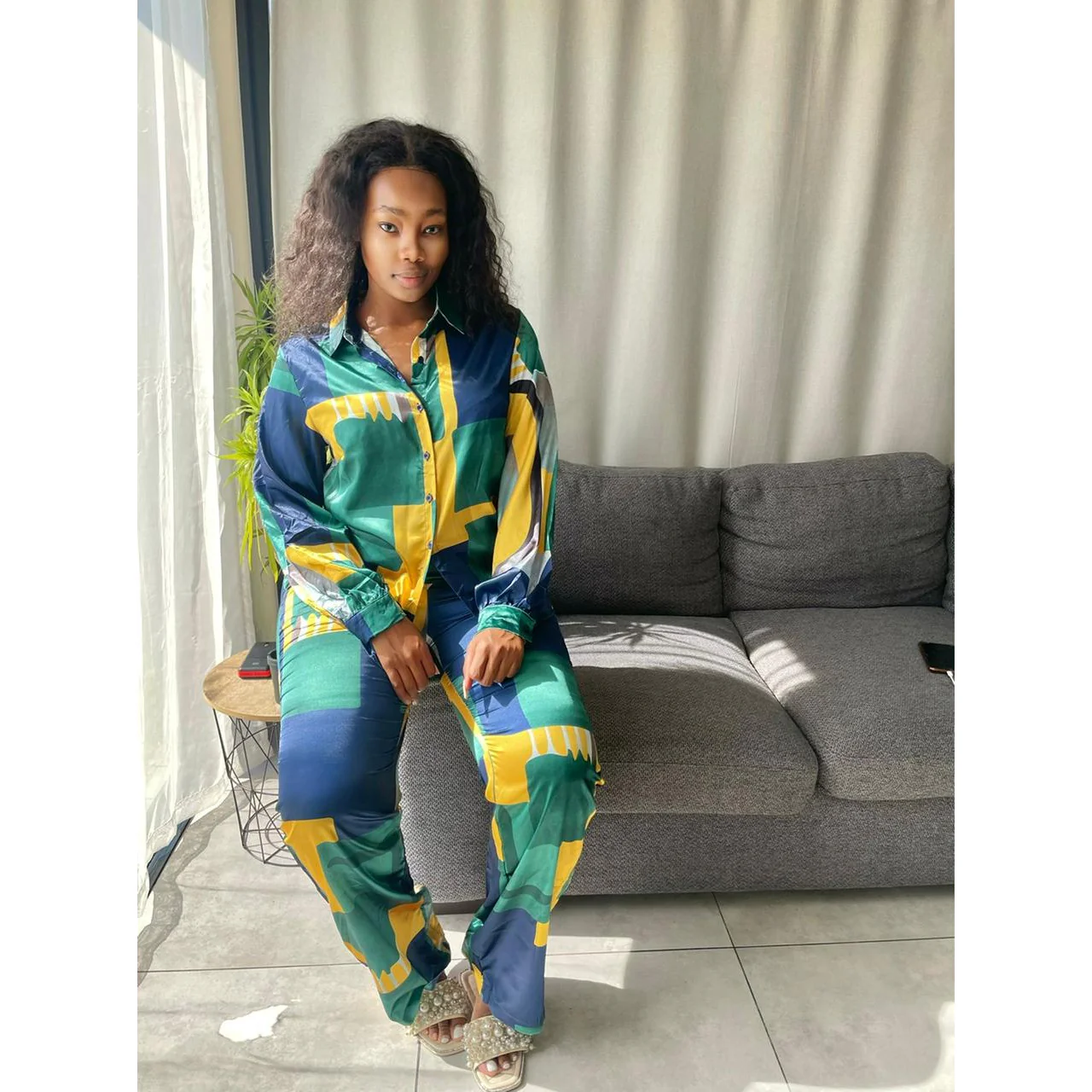 Tie Dye Print Shirt and Pants Set - Image 3
