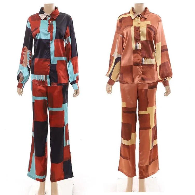 Tie Dye Print Shirt and Pants Set - Image 4