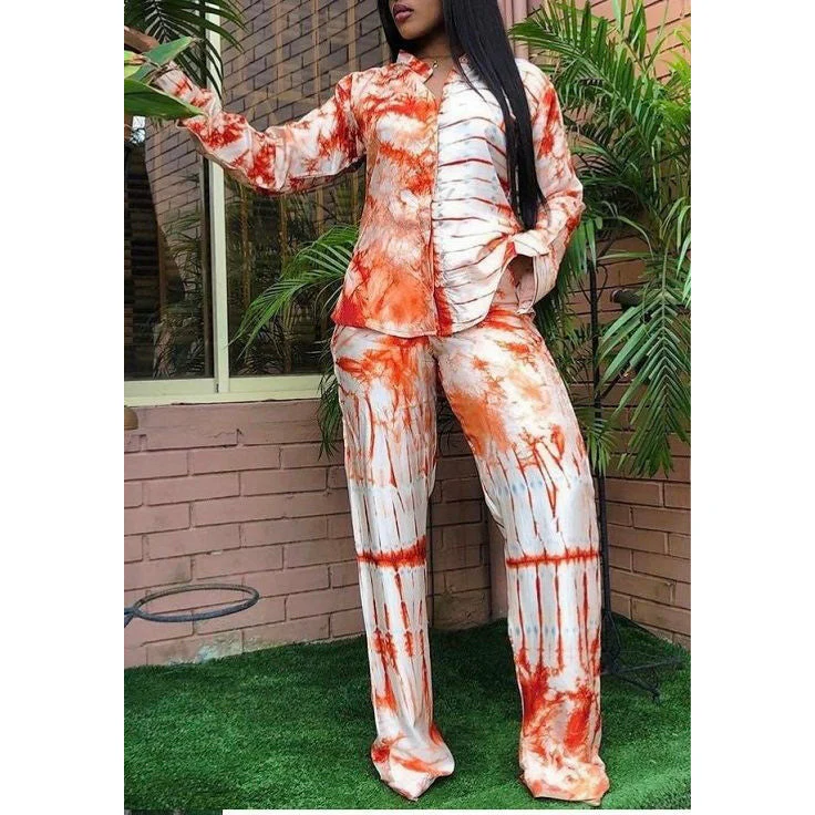 Tie Dye Print Twin Set