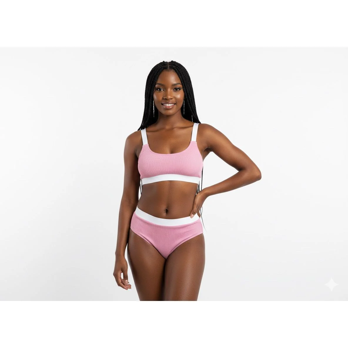 Tie Side Bikini Bottom and Triangle Bikini Top