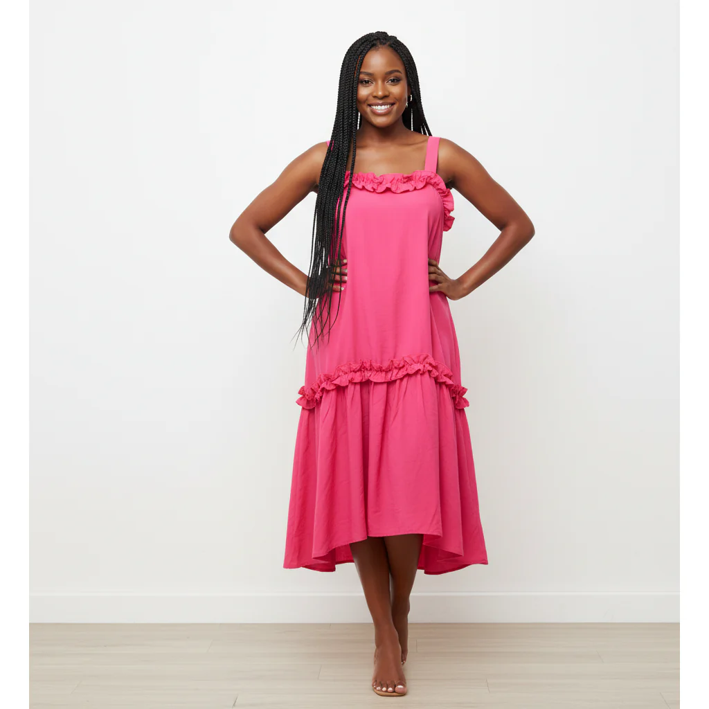 Tie Strap Swing Sun Dress - Image 4