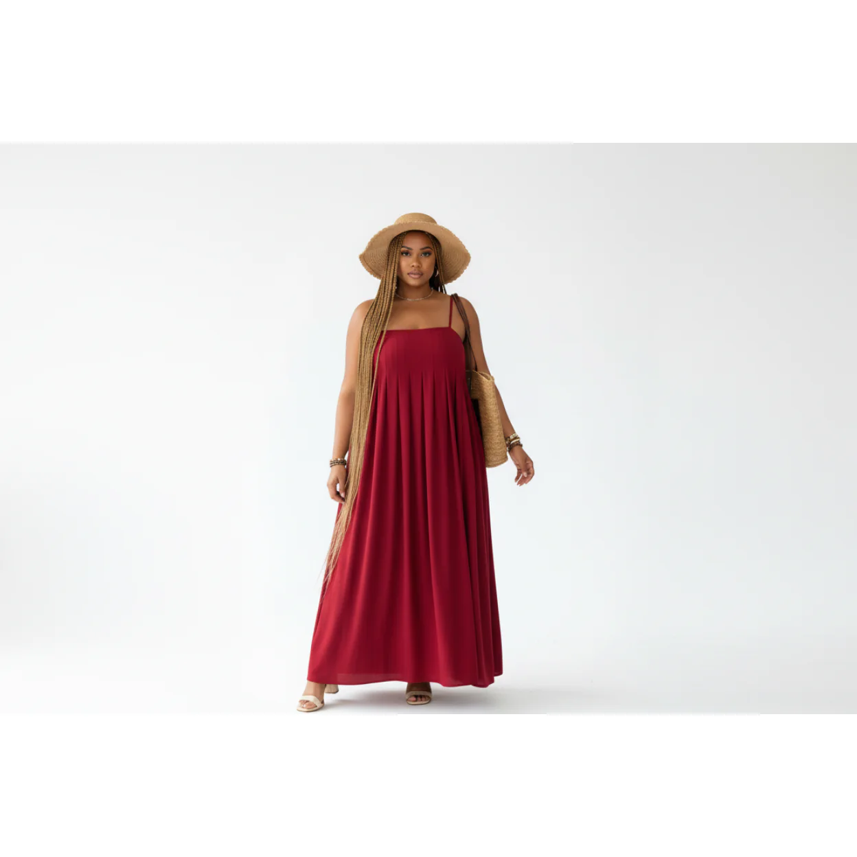 Spaghetti Strap Casual Loose Maxi Dress - Image 2