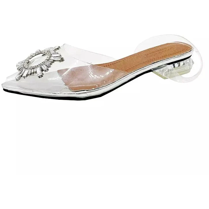 TRANSPARENT CRISTAL FLAT SANDELS - Image 2