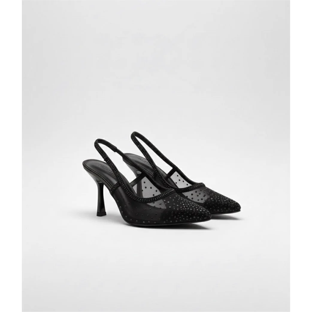 Transparent Heels with Stones