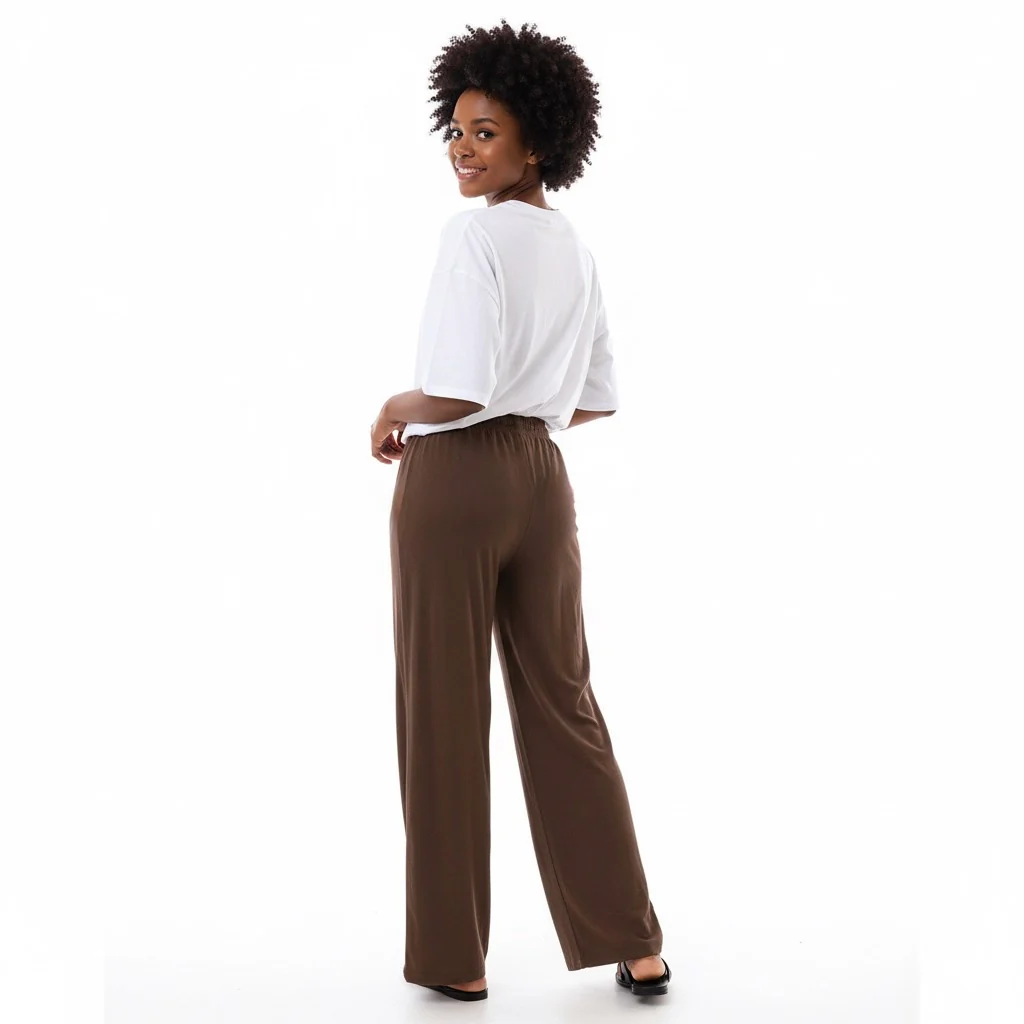 Trousers with Elastic Waist & Tees 2 Piece Set - Image 3