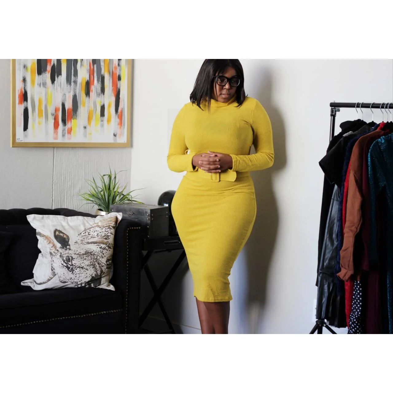 Turtleneck Bodycon Dress - Image 4