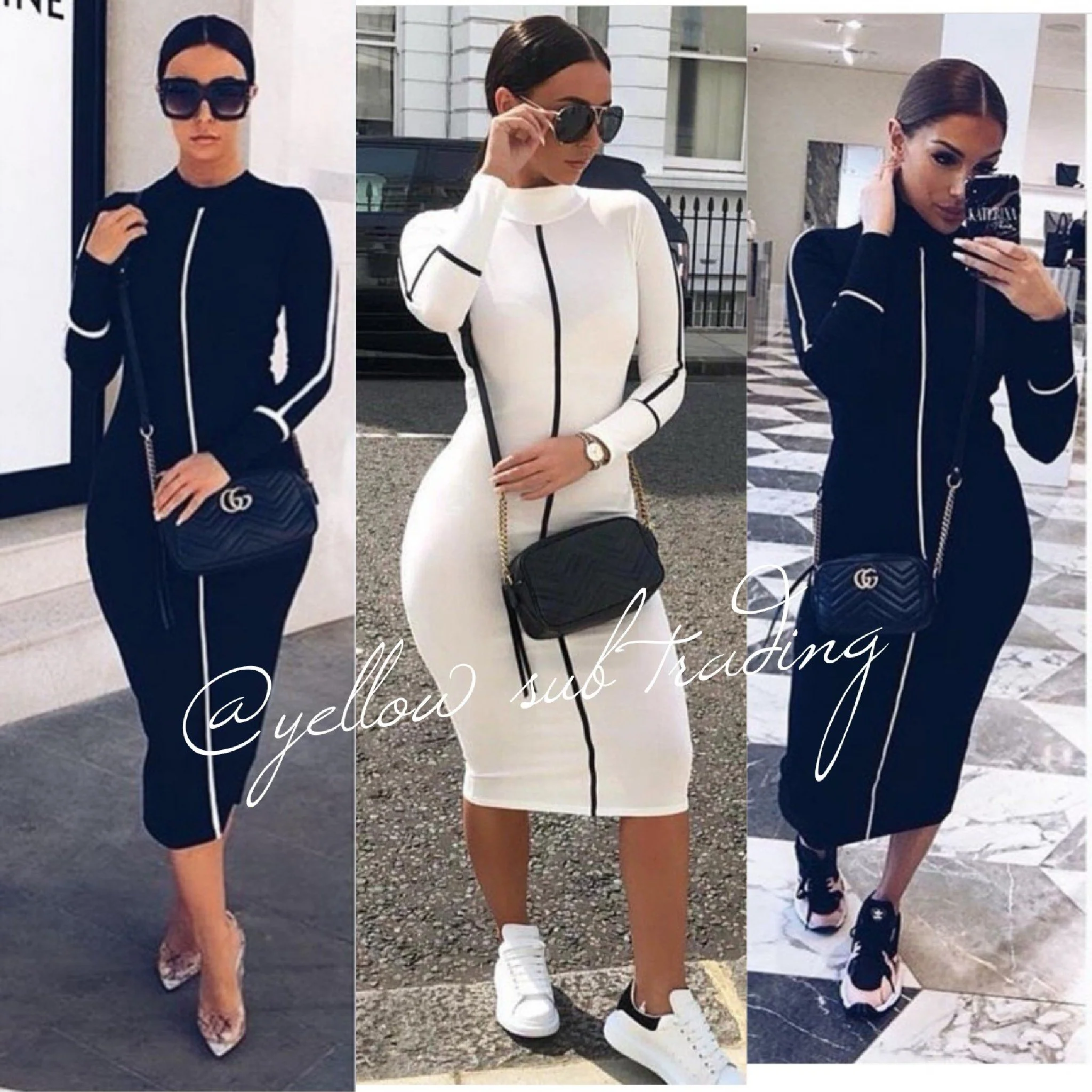 Turtleneck Bodycon Dress - Image 2