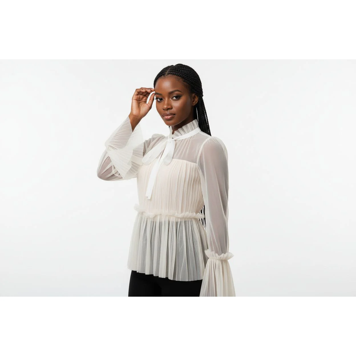 Turtleneck Lace Blouse