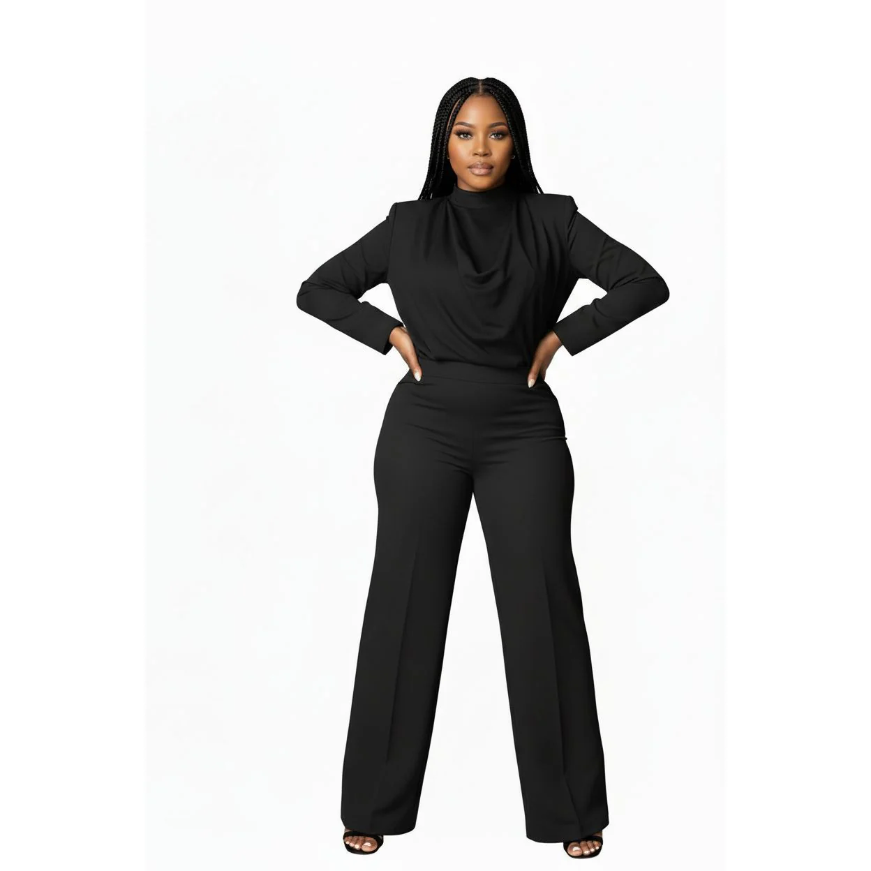 Turtleneck Long Sleeve and Pant Set - Image 2