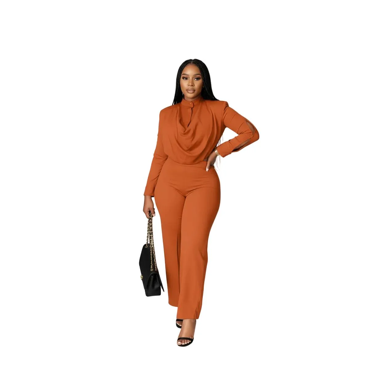 Turtleneck Long Sleeve and Pant Set - Image 3
